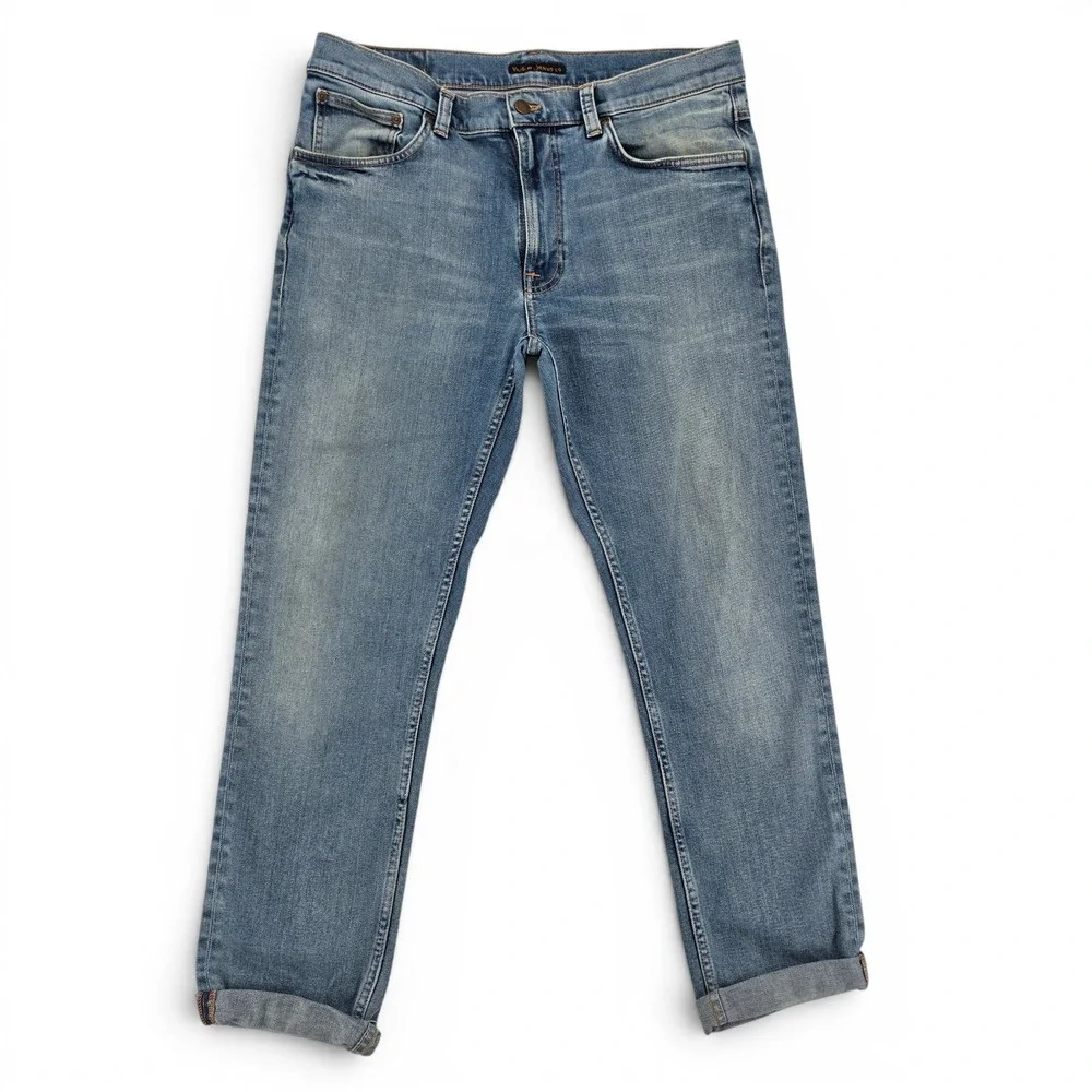 Nudie Jeans Lean Dean 34x32 Slim Taper Stretch Jeans‎ Scandinavian Minimalist